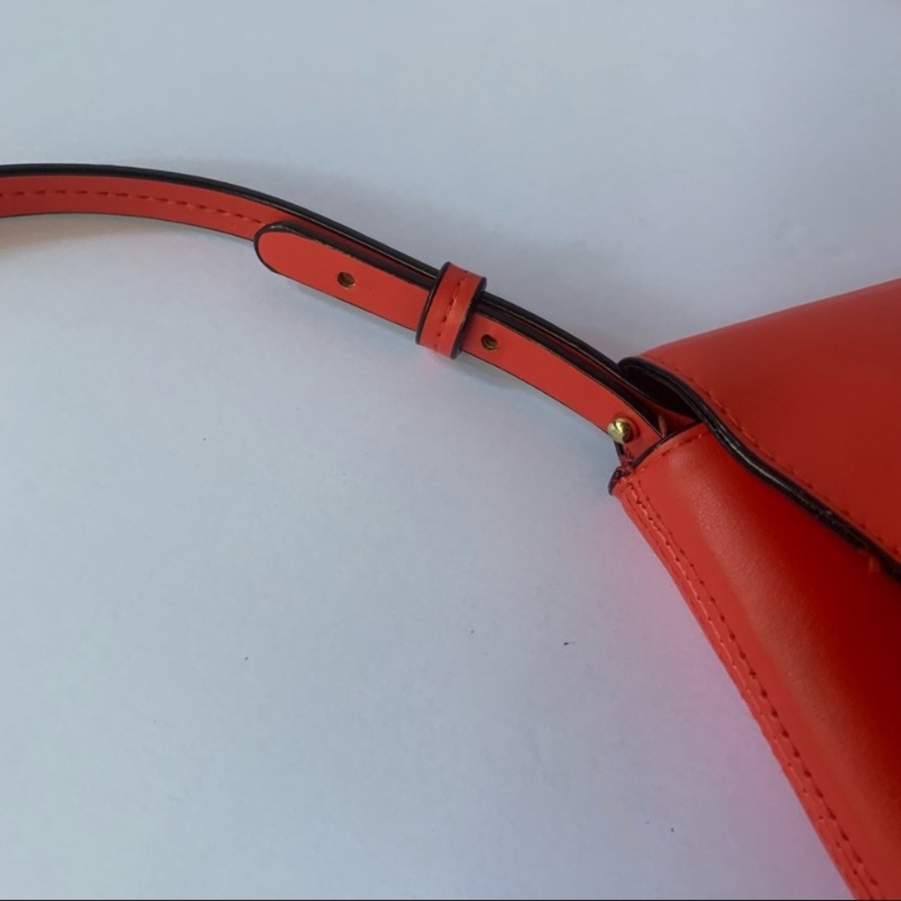 Merona Target  Red Fold Over Crossbody Faux Leather Purse - Picture 4 of 7
